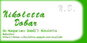 nikoletta dobar business card